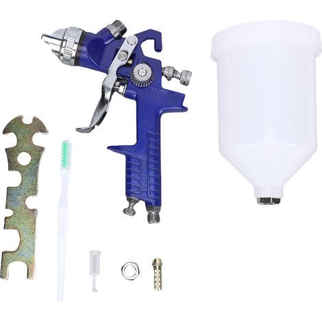 Pistolet de pulvérisation HVLP, buse de 1.7mm, tasse 600cc, pulvérisateur de peinture à alimentation par gravité pour peinture murale de meubles automobiles (1/5)