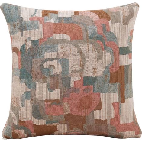 Housse de coussin 40x40 cm MADURA - Beige et multicolore - MOHIRA