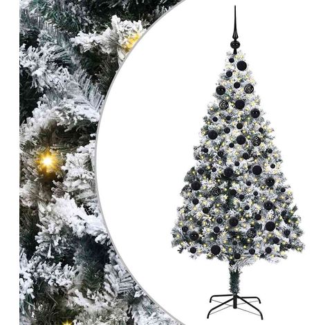Sapin de Noël  Arbre de Noël artificiel Blanc 180 cm PVC, Acier et Plastique (1/5)