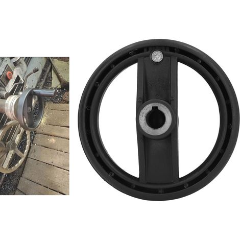 12100 mm Werkzeugmaschinen-Handrad, Drehbank-Handrad, Kunststoffriemen, Klappgriff, Doppelradius-Handrad mit Drehgriff, geeignet für Drehmaschinen, Fräsmaschinen und Schleifmaschinen. (1/5)