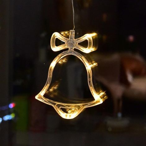 Other decoration for Christmas, Christmas decoration LED light Christmas tree accessories shop glass sticker scene decoration atmosphere window decoration light (bell)