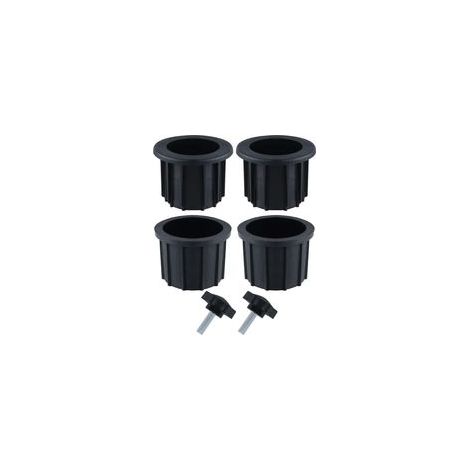 2 Ensembles (6 pièces) Accessoires Parasol Balcon, 4 Anneaux de Trou de Parapluie et 2 Vis à Bouton à Main, Accessoires de Support de Parapluie pour Table de Terrasse Balcon Terrasses (Noir)