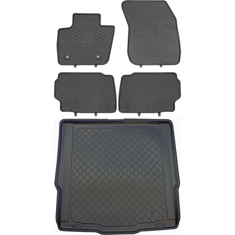 Juego de alfombrillas de goma para coche y maletero para Ford Mondeo V Turnier Kombi (desde enero de 2015 hasta 2022). (1/5)
