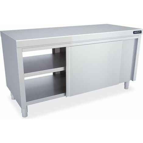 Meuble Inox avec Portes Coulissantes Traversantes - Gamme 700 - Distform