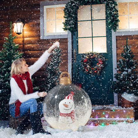 Boule De Noël Gonflable - 60 Cm - En Pvc - Pour Jardin Et Extérieur - 1 Pièce (1/5)