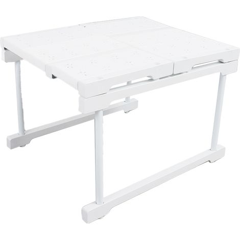 Étagère de penderie extensible, compartiment de rangement réglable pour penderie, largeur 48 cm, hauteur 32 cm, longueur 27 à 38 cm (1/5)
