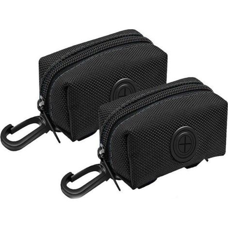 Distributeur de sacs à déjections canines - Lot de 2 - Support pour sacs à déjections canines - À suspendre - Tissu Oxford - (1/5)