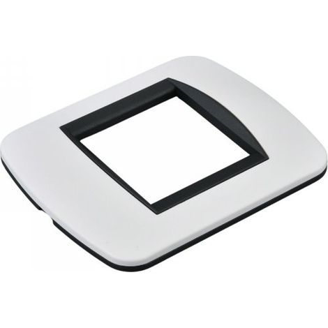 Placca Plastica Ovale MBL 2M Bianco Compatibile Bticino Living