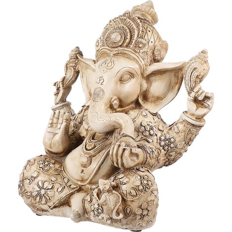 Statue Ganesh Résine Décoration Intérieure Élégante Figurine Tête d'Inde Hindoue pour Salon Bureau Collection (1/5)