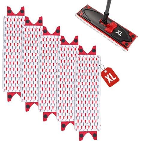5 Pièces Recharge Serpillere pour Vileda Ultramax XL, Microfibre Recharge Balai, Balai Serpillèr Costume, pour Nettoyage des Sols, Absorbe Facilement Saleté (1/5)