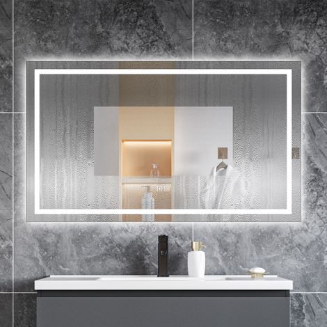 Razor Socket LED Mirror,Anti-fog,Bluetooth,Infinitely Dimmable,Power Failure Memory