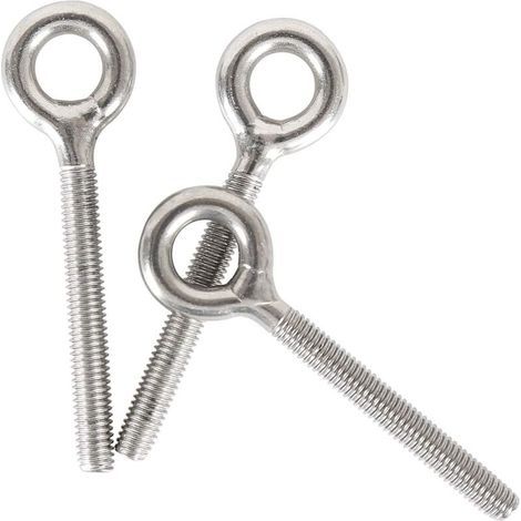 M6 304 Edelstahl-Langgewindebolzen mit Ringbefestigung, 10 Stück (1/5)
