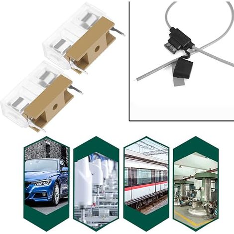ECSiNG Lot de porte-fusibles PCB avec coques transparentes à double terminaux 250 V 6 A 5 x 20 mm pour fusible PCB - Boîtier de montage sur panneau - Pas de broche de 23,5 mm (1/3)