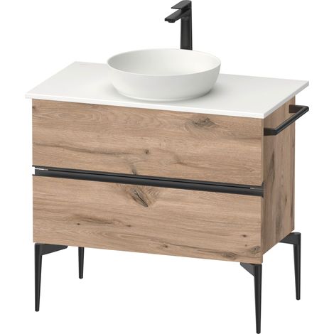 Duravit Sivida Meuble sous-lavabo sur console, 2 tiroirs, poignée