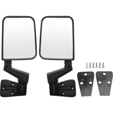 Miroirs de porte manuels pliables compatibles avec Jeep TJ 1997-2002, résistants aux rayures et à la décoloration (1/4)