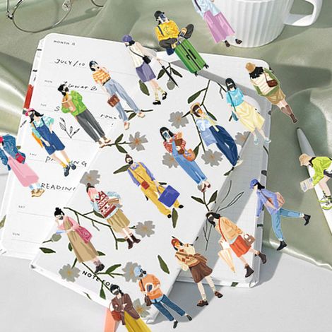Infeel.Me Sticker-Paket: Sternenhimmel, Immersive Human Ideal Serie, Dekorative Sticker für ein Mädchentagebuch, Süße Reise (1/5)