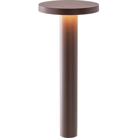 TIBERIO Bollard Led 10W 82° IP65 4000K 20D 45cm in alluminio finitura Corten - Illuminazione da esterno professionale per giardini (1/4)
