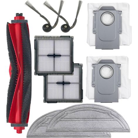Pièces détachées pour aspirateur TuseRxln - Accessoires compatibles - Brosse principale en caoutchouc/nylon + sac à poussière HEPA + chiffon de nettoyage en microfibre - 18 pièces - Pour Roborock Q7 L (1/5)