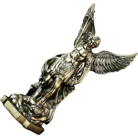 Statuette Archange avec Ornements de Style Antique Décoration de Bureau pour Noël Sculpture Religieuse Résine (1/5)