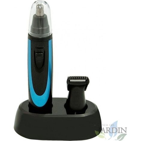 Rasoio per Peli di Naso, Orecchie e Basette. Include una testina per rifinire le basette e la barba