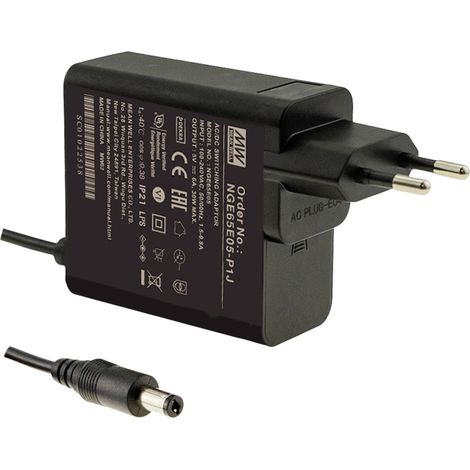 MEAN WELL NGE65E24-P1J Steckernetzteil, Festspannung   65 W