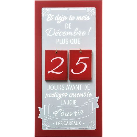 Calendrier de l'Avent en bois à suspendre JEANNE