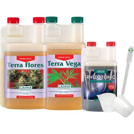 Canna Terra 3-Teiliges Dünger Set L – Mineralischer Grow Dünger (1/2)
