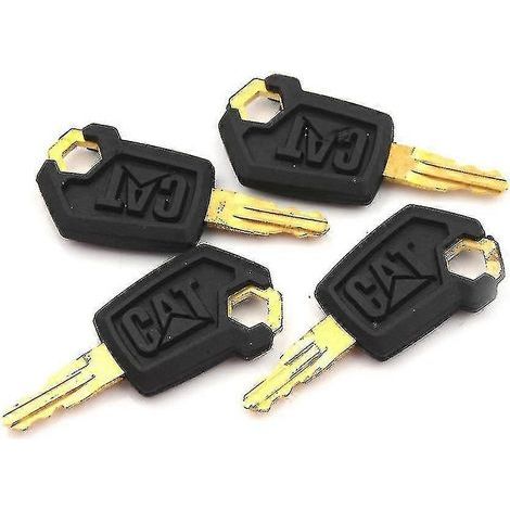 Nouvelle clé d'allumage (4 pièces) pour engins lourds (chargeuse, bulldozer) Caterpillar 5P8500 Cat HFMQV (1/5)