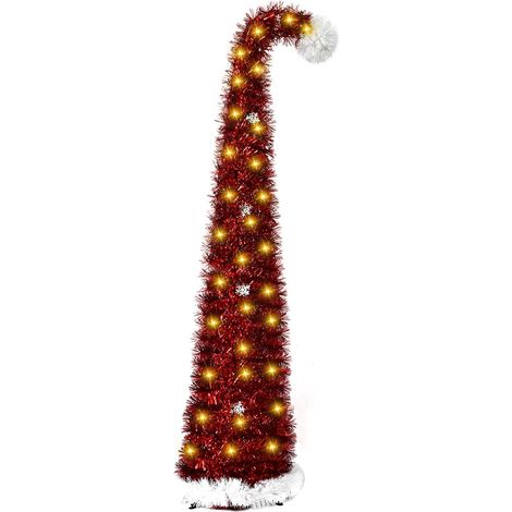 Sapin de Noël Artificiel avec Support et Guirlande Lumineuse (1/5)