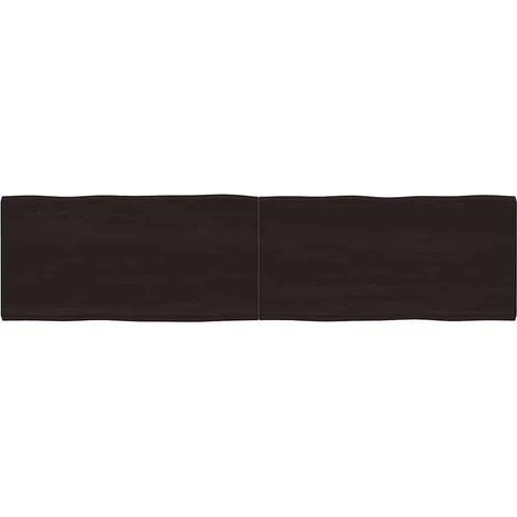 Tischplatte 200x50x(2-4) cm Massivholz Behandelt Baumkante
