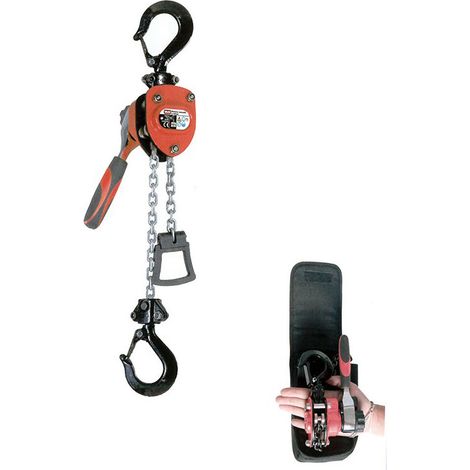 Valex Paranco Manuale a Catena 250kg Rosso e Nero - Portata Max 1.6m (1/5)