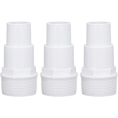 Pair Adaptateur à Visser 1-1/2 - Raccord Tuyau Piscine - Emboîter Diam 32/38 Mm - Universel Accessoires Filtres Et Pompes De Piscine (Lot de 3) (1/5)