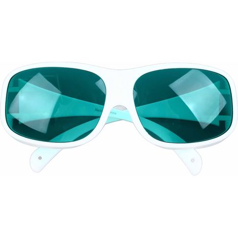 Lumière bleue, lumière ultraviolette, lumière verte, laser picoseconde, appareil de beauté OPT, rajeunissement de la peau et lunettes de protection, monture blanche/verre vert, lunettes de protection (1/5)