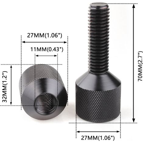 Goupille de positionnement de bride à double trou, pièces de modification automobile, alliage d'aluminium 6061, 1-1/8 pouce, goupille de positionnement de bride à 2 trous (1/4)
