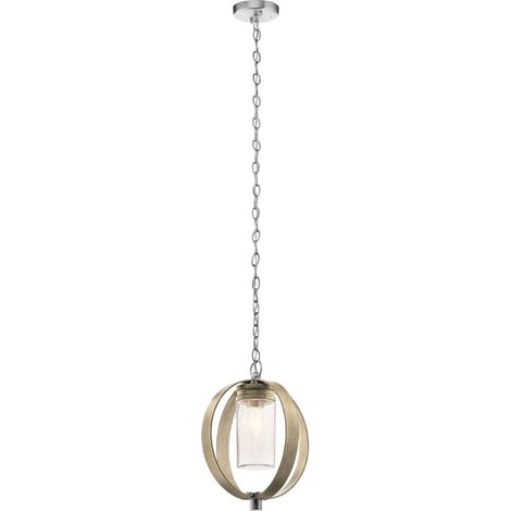 Elstead Kichler Grand Plafoniera a Sospensione per Esterni Grigio Antico Distressed, IP44 (1/5)