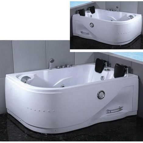 Bagno Italia Vasca da bagno idromassaggio cm 180X120 versione destra 24 getti airpool e whirlpool full optional cromoterapia (1/3)