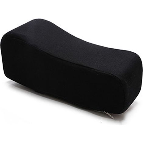 Accoudoirs ergonomiques pour chaise gaming, coussins coudés courbes noirs en coton, modèle ordinateur fauteuil roulant, avant 10cm arrière 7cm.