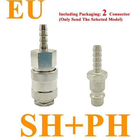 (EU SH PH-20) Raccords de tuyau d'air UE, coupleur, accessoires pour compresseur, raccord à dégagement rapide, connecteur pneumatique standard européen. (1/5)