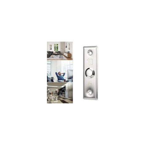 Bouton de Sortie Poussoir de Porteen Acier Inoxydable,Rond Bouton Poussoir Interrupteur,Porte Commutateur Electrique de Contrôle d'Accès Cadre de Porte Creux/Boîtier électrique intégré (1/5)