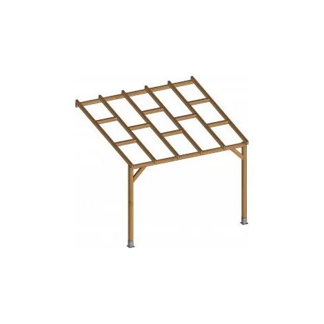 Chalet & Jardin – Toit Couv'Terrasse en bois traité autoclave 3x3m – Surface couverte 9,20 m² – Idéal pour terrasses et jardins – Quincaillerie incluse (1/4)