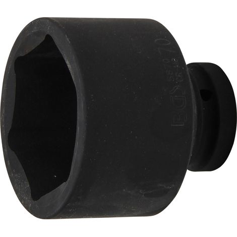 BGS  Llave  de  impacto  hexagonal  cuadrada  interior  25  mm  (1")  SW  70  mm  -  5870
