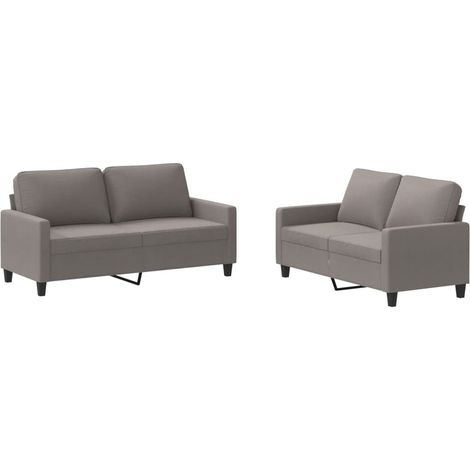 Maison Exclusive - Ensemble de canapés 2 pcs avec coussins Taupe Tissu (1/5)