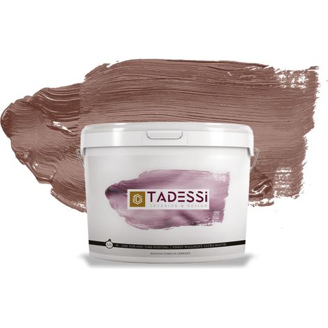 TADESSI Color Vista Wandfarbe Rot - Maronen Mocha - Matte Dispersionsfarbe - Innenfarbe für Wand und Decke