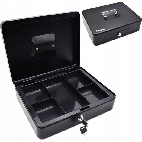 Cassa porta soldi geko modello 5901477158995 nero metallo pratico