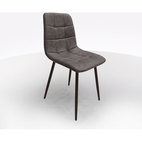 SEDIA MOD. DANIELA IN TESSUTO VINTAGE GRIGIO (1/4)