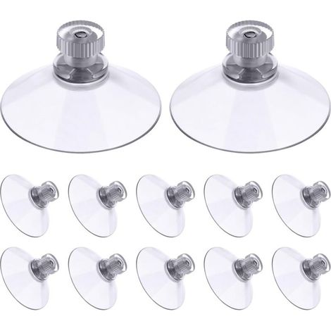 Confezione da 30 ventose con filettatura e dadi zigrinati, 41 mm, trasparenti, per auto, campeggio, finestre, parasole (1/5)