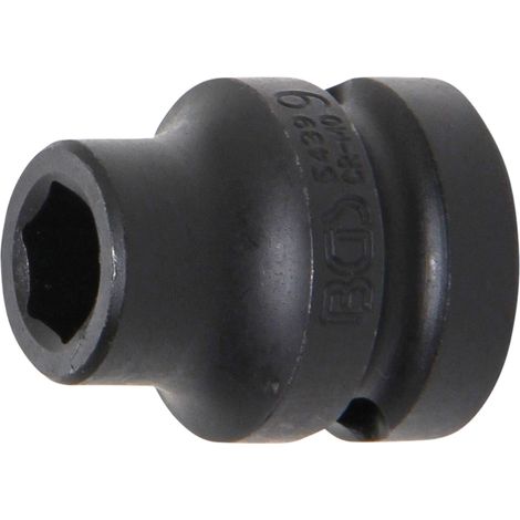 BGS Llave de vaso de impacto hexagonal Accionamiento cuadrado interior 12,5 (1/2") SW 9 mm - 5439 (1/4)
