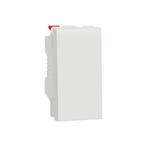 Pulsante NA 10A 1 modulo Bianco connessione rapida - NU310618F