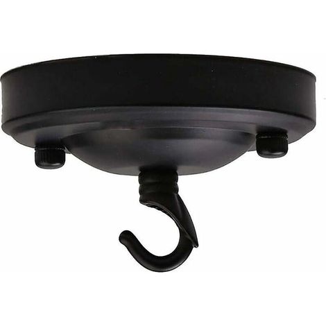 10 Pices Crochets De Plafond En Fer Vintage - Noir, Plaque De Suspension En Mtal Avec Crochet Et Ventouse Pour Accessoires De Bricolage, Base De P