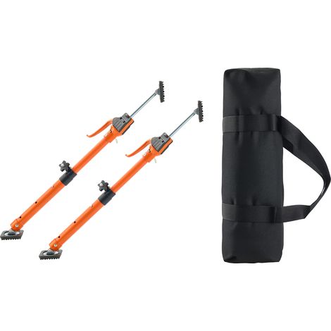 Mophorn Coppia di aste di supporto telescopiche in acciaio, regolabili da 48 a 75 cm, con sistema a 3 mani e capacità di 100 kg, ideale per il sollevamento di pannelli in cartongesso (1/5)